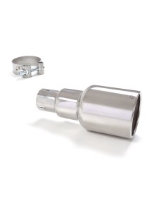 Terminale di scarico singolo rotondo 102mm L225 entrata 50 5mm Ragazzon R 2