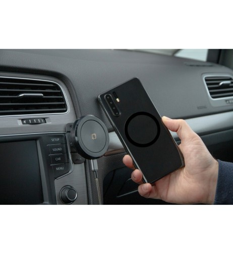 Porta telefono magnetico con ricarica wireless e attacco adesivo