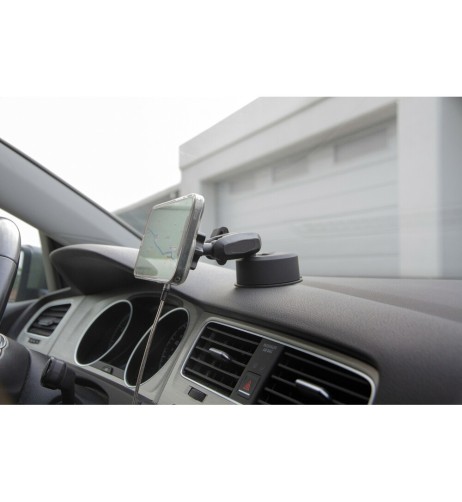 Porta telefono magnetico con ricarica wireless e attacco a ventosa adesiva