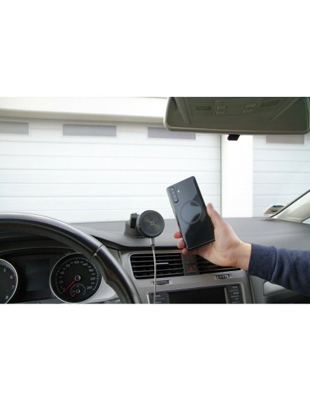 Porta telefono magnetico con ricarica wireless e attacco a ventosa adesiva