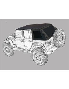 Copertura Soft Top Jeep Wrangler Ultimate JL dal 2018 4 porte nero