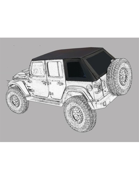 Copertura Soft Top Jeep Wrangler Ultimate JL dal 2018 4 porte nero