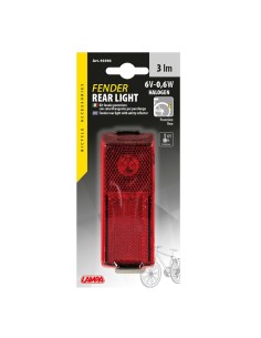 Fanale posteriore bicicletta bici ciclo con catarifrangente 6V 0 6W 2