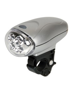 Fanale anteriore bicicletta bici ciclo 4 led a luce fissa lampeggiante e r