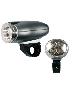 Fanale anteriore bicicletta bici ciclo 4 led a luce fissa lampeggiante e r 2