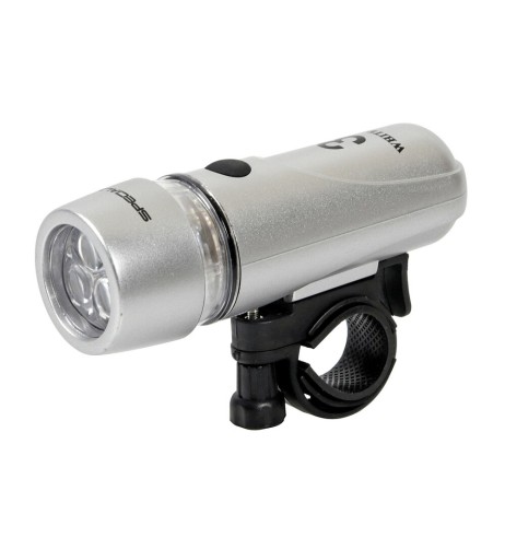 Fanale anteriore bicicletta bici ciclo Silver a luce led fissa o lampeggian