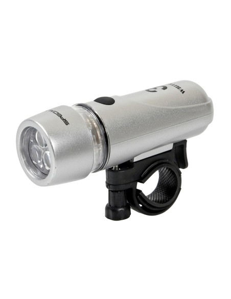 Fanale anteriore bicicletta bici ciclo Silver a luce led fissa o lampeggian