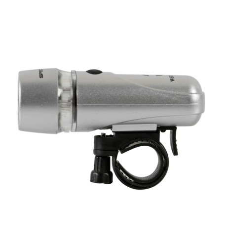 Fanale anteriore bicicletta bici ciclo Silver a luce led fissa o lampeggian