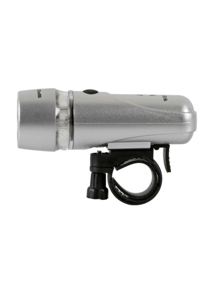 Fanale anteriore bicicletta bici ciclo Silver a luce led fissa o lampeggian