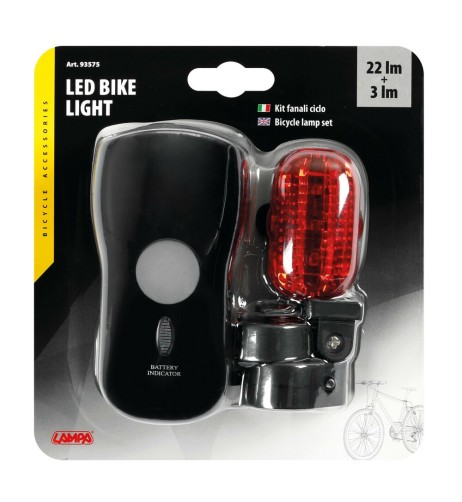 Kit fanali ciclo bicicletta anteriore posteriore a led