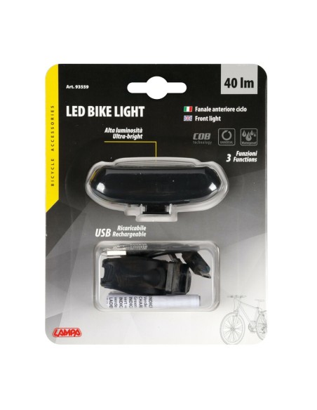 Fanale anteriore a 3 funzioni LED per bici e cicli