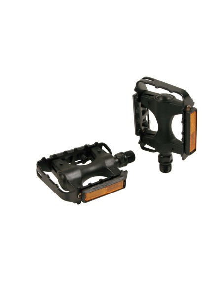 Coppia pedali bicicletta bici MTB Shimano in acciaio e resina con catarifra