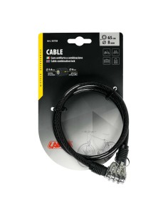 Cavo antifurto 65cm acciaio diametro 8mm bicicletta bici ciclo con combinaz 2