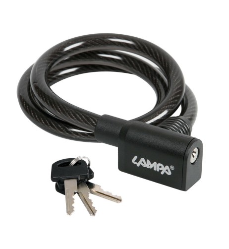 Cavo antifurto 80cm acciaio a spirale diametro 10mm bicicletta bici ciclo