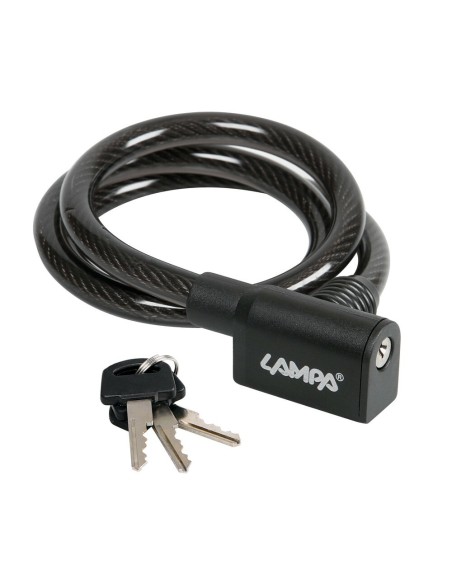 Cavo antifurto 80cm acciaio a spirale diametro 10mm bicicletta bici ciclo