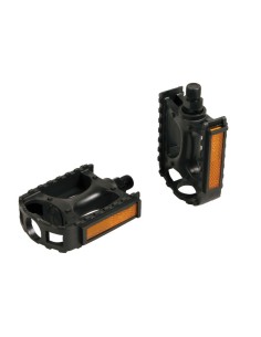 Coppia pedali bicicletta bici MTB ATB in resina con catarifrangenti