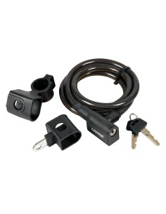 Cavo antifurto 120cm acciaio a spirale diametro 10mm bicicletta bici ciclo