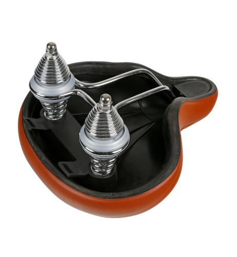 Sella bicicletta city relax doppia molla S14 260x255mm marrone