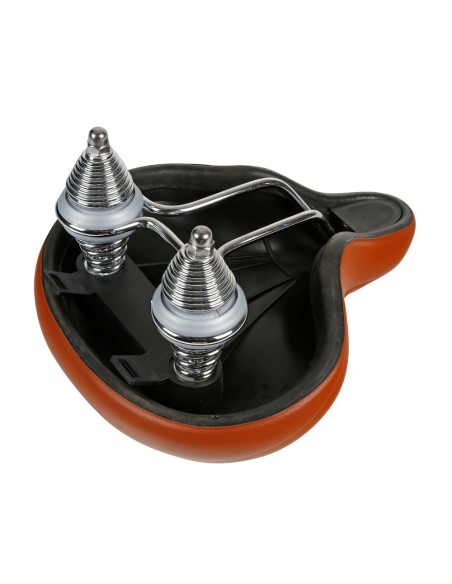 Sella bicicletta city relax doppia molla S14 260x255mm marrone