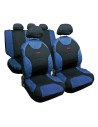 Kit completo coprisedili fodere auto universali cotone Drive Jeans Blu