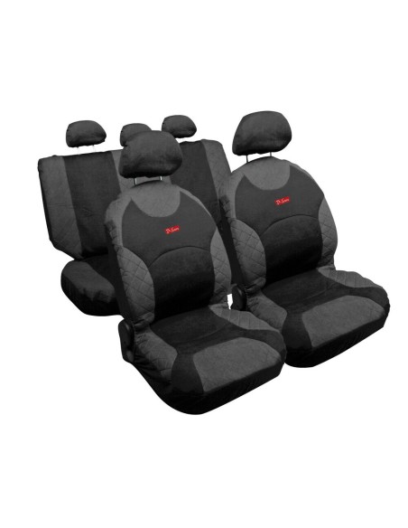 Kit completo coprisedili fodere auto universali cotone Drive Jeans Grigio