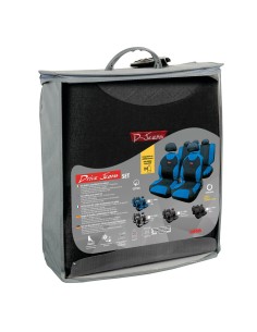 Kit completo coprisedili fodere auto universali cotone Drive Jeans Grigio 2
