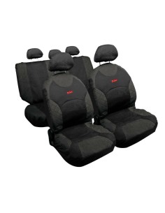 Kit completo coprisedili fodere auto universali cotone Drive Jeans Antraci