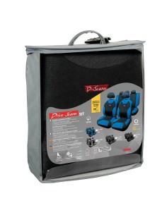 Kit completo coprisedili fodere auto universali cotone Drive Jeans Antraci 2