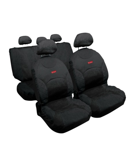 Kit completo coprisedili fodere auto universali cotone Drive Jeans Nero