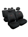 Kit completo coprisedili fodere auto universali cotone Drive Jeans Nero