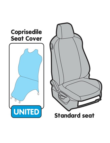 Coprisedile elasticizzato in tessuto T Shirt Nero