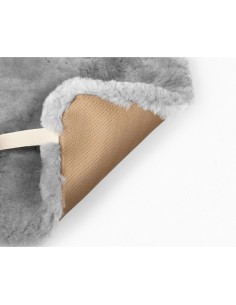 Coprisedile in pelliccia di montone traspirante 45x45cm Grigio 2