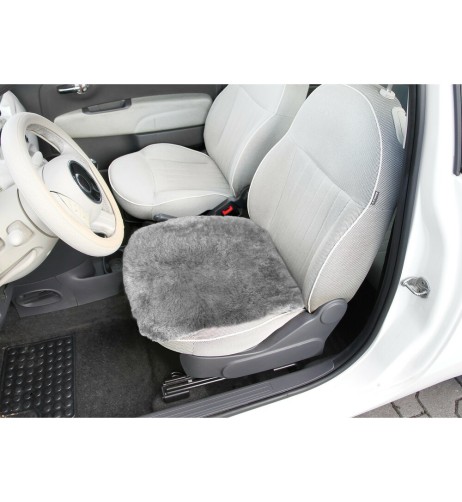 Coprisedile in pelliccia di montone traspirante 45x45cm Grigio