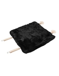 Coprisedile in pelliccia di montone traspirante 45x45cm Nero