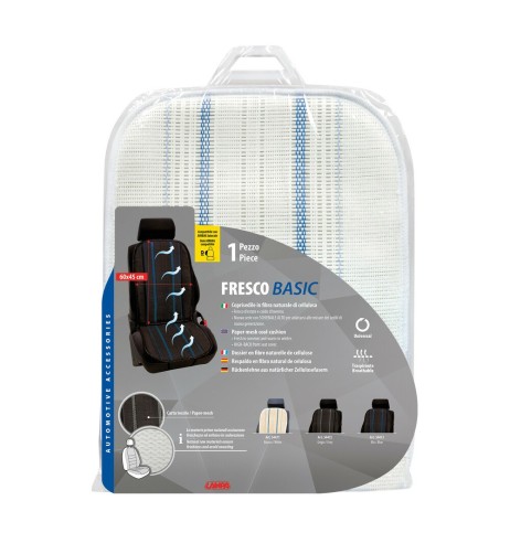 Coprisedile schienale auto estivo fibra di cellulosa colore bianco