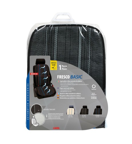 Coprisedile schienale auto estivo fibra di cellulosa colore grigio