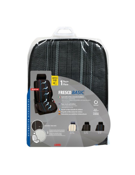 Coprisedile schienale auto estivo fibra di cellulosa colore grigio