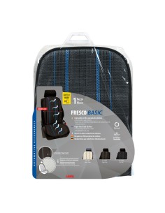 Coprisedile schienale auto estivo fibra di cellulosa colore blu 2