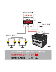Intermittenza elettronica frecce 6 12 24V 2