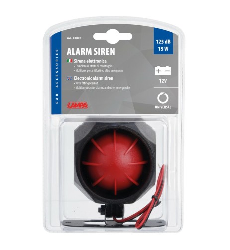 Sirena elettronica a 6 toni 12V 15W 125dB