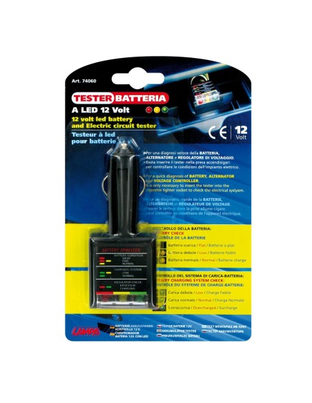 Tester a led per diagnosi batteria alternatore e regolatore di voltaggio 1