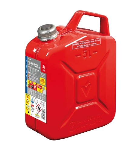 Tanica carburante in metallo colore rosso 5 litri