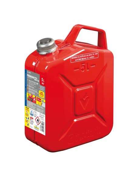 Tanica carburante in metallo colore rosso 5 litri