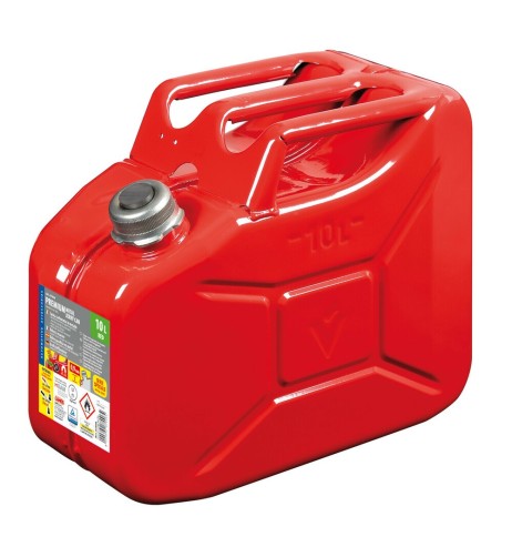 Tanica carburante in metallo colore rosso 10 litri