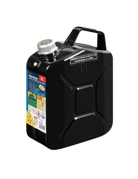 Tanica carburante in metallo colore nero 5 litri