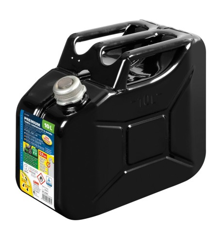 Tanica carburante in metallo colore nero 10 litri