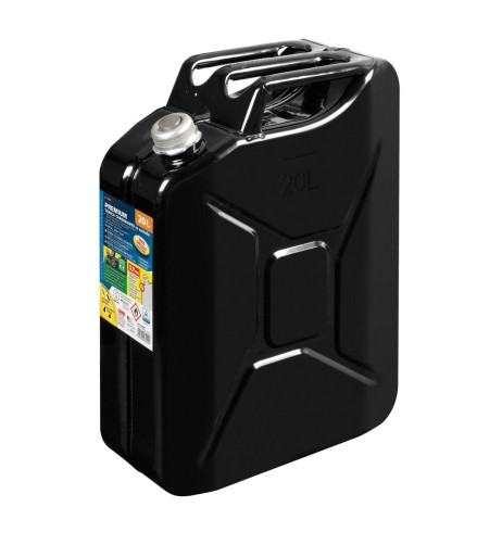 Tanica carburante in metallo colore nero 20 litri