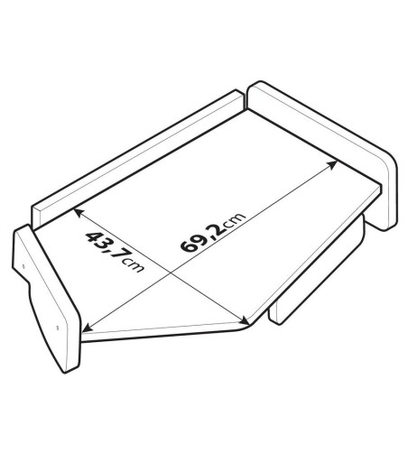 Tavolino centrale cassetto per cruscotto su misura Volvo FH Serie 4 5