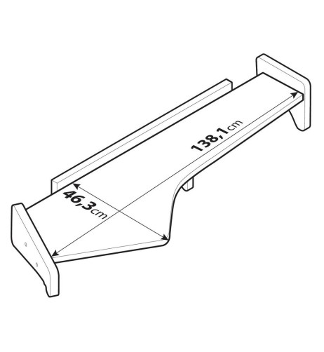 Tavolino extended per cruscotto su misura Truck Ford F Max dal 2018