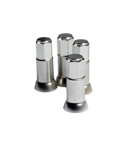 Set 4 tappi e 4 manicotti coprivalvola auto moto